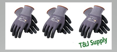 ATG MaxiFlex Ultimate-Handschuhe – Mit Nitrilschaum-Beschichtung Für Präzises Arbeiten (Größe M, 3 Stück, Grau)