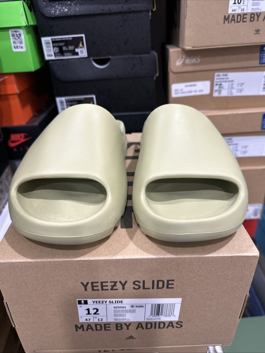 New Adidas Yeezy Slide Resin Mens Size 12 Green Casual Sandals