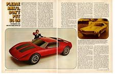 1969 AMX/2 PROTOTYPE ~ ORIGINAL 2-PAGE ARTICLE / AD