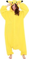 Pok mon Pikachu Sazac Fleece Kigurumi Costume Cosplay One Piece Pajamas One size