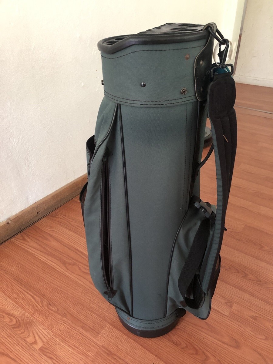 VINTAGE ARNOLD PALMER GOLF BAG Green With 14 Club Divider