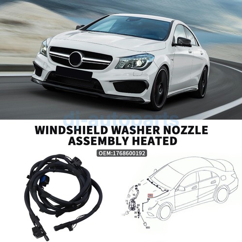 1768600192 Windshield Washer Nozzle Assembly Heated Fits For Benz W176 C117 X156 - Picture 2 of 9