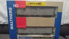 NEW WALTHERS GOLD LINE HO 50' AIR SLIDE HOPPERS  2 PACK ( ADM " LEAF LOGO " ) 