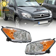 Par de faros halógenos cromados para Toyota RAV4 Limited/Base 2009-2012