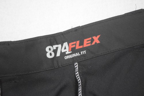 Dickies Work Pants 874 Flex Original Fit Black Flat Front Mens Size 48 x 32 NEW - Picture 6 of 8