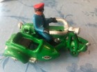 Vintage Cast Iron Hubley Champion Policeman Motorcycle & Sidecar