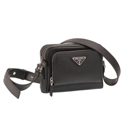 プラダ メンズ クロスバッグ 2VH172 2FAD F0002 DTO PRADA Shoulder Bag Men's Saffiano leather 2VH172 2FAD F0002