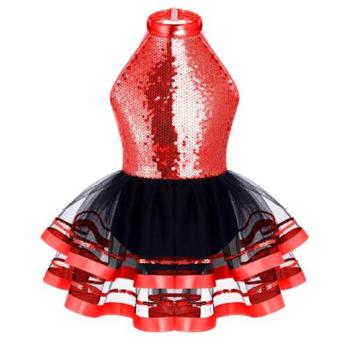 Girls Ballet Tutu Dress Ballerina Leotard Modern Jazz Latin Stage Dance wear - Picture 32 of 65