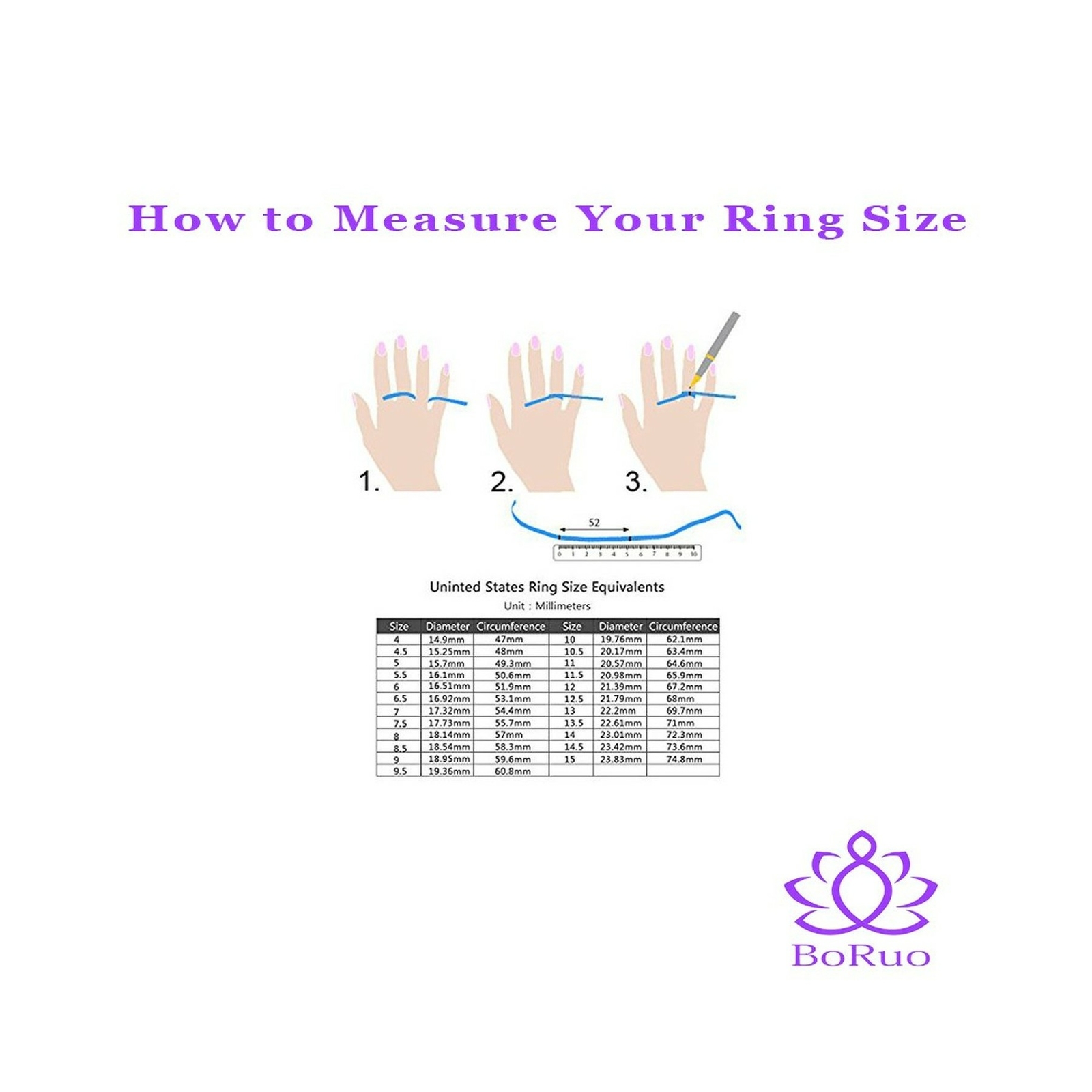 Fast FREE Shipping Online Shopping Mall BORUO 925 Sterling Silver Ring 