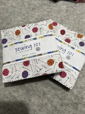 Sewing 101 by Jamie Fingal RJR Fabrics Quilting Lot 2 Charm Packs