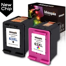 High Yield 63XL Black & Color Ink For HP Deskjet 2134 3637 ENVY4510 4517 4528