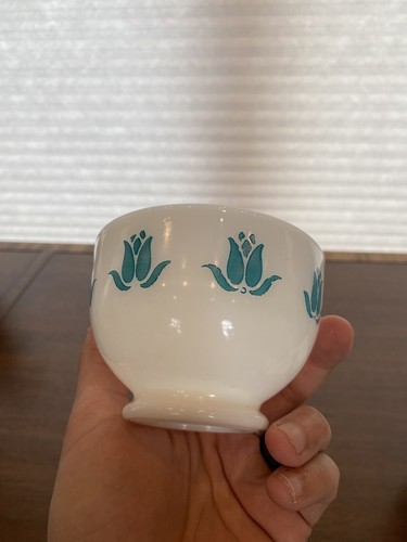 RARE VTG SET Of 6 Fire-King Multicolored TULIP Cottage Cheese Bowls 4.25"W - Picture 6 of 24