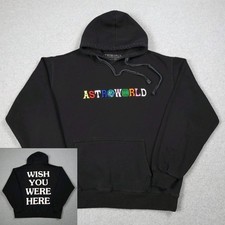 Travis Scott Astroworld Felpa con Cappuccio Uomo Medium Wish You Were Here Cactus Jack Hip Hop
