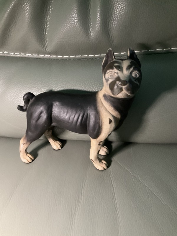 Vintage Boston Terrier Dog Figurine Resin Statue By Chrisdon