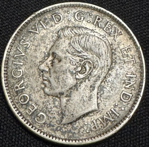 Canada - 1944 - 25 Cents - 80% Silver Canadian Coin - ASW .15oz - King George VI