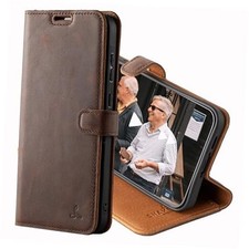 Leather Wallet for Samsung Galaxy A55 5G - Real Leather Wallet Phone Case -