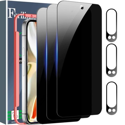 Ferilinso Full Coverage 3 Pack Privacy Screen Google Pixel 9 Pro-6.3 INCH 
