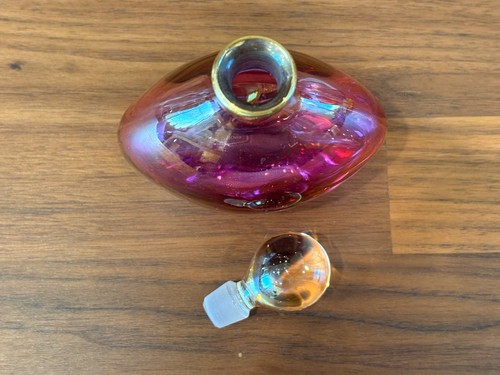 Illusions Bottiglia Profumo Vintage 24% Pieno Piombo Cristallo Oro Rosa Iridescente Italia - Foto 6 di 10
