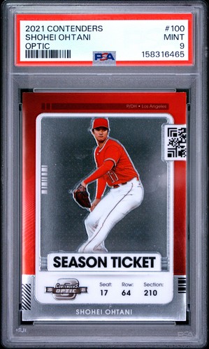 2021 CONTENDERS OPTIC #100 SHOHEI OHTANI PSA 9