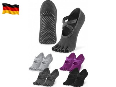 4 Paar Yoga Socken für Damen Yoga Schuhe Tabi Socken Tanzsocken Pilates