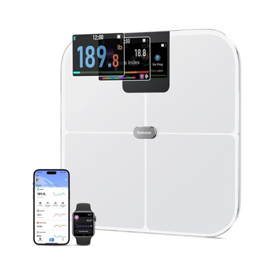 Smart Scale with Large Color Display, Digital Bathroom Scale for Bo... Fast Ship