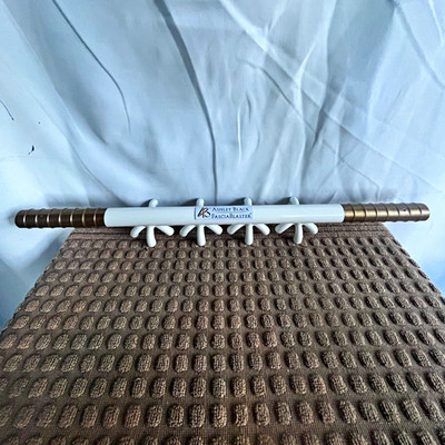Ashley Black FasciaBlaster Anti-Cellulite Roller Massager White/Gold 21in