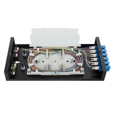 Wallmount Box Fiber Optic Terminal encloure 6 LC Duplex Port with 12 Strand L...