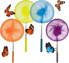 4 Pack Telescopic Butterfly Fishing Nets - Butterfly Catcher Catching Insect Net