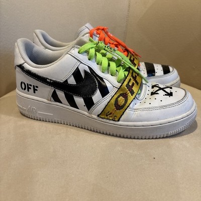 Custom OFF WHITE Nike Air Force , Men/youth Size 7.5, Women s 9