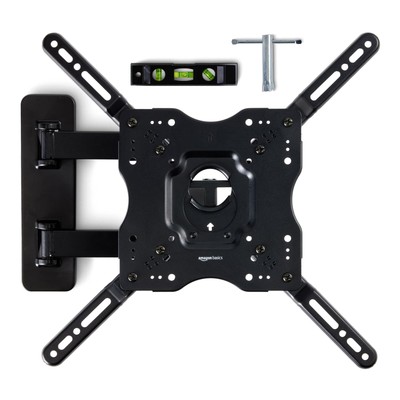 Amazon Basics Full Motion Articulating TV Wall Mount, with Swivel and Tilt, for