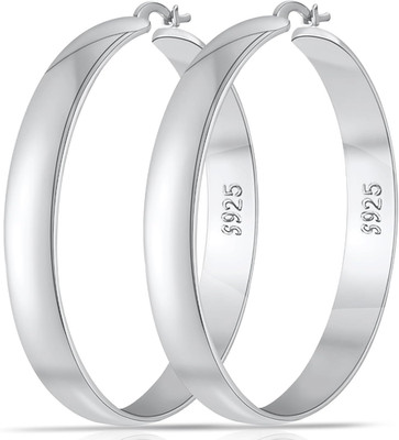Big Silver Hoop Earrings for Women Sterling Silver Hoop Earrings Large Silver...