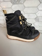 Sorel Youth Whitney II Short Lace Boots Black Snow Winter Little Kids Baby sz 1