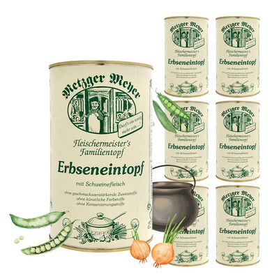 Metzger Meyer Erbseneintopf mit Schweinefleisch 6 x 1200ml
