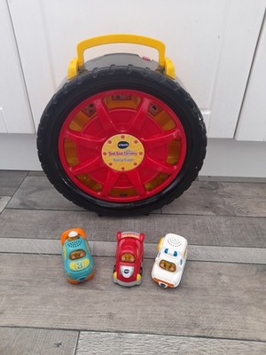 vtech toot toot Konvolut - Radtragekoffer mit Werfer + 3 Fahrzeuge - Lichter/Sounds