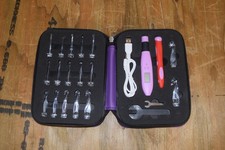 Lewhao Electric Crochet Hook Set Ergonomic USB Rechargeable Case Craft Tools Kit