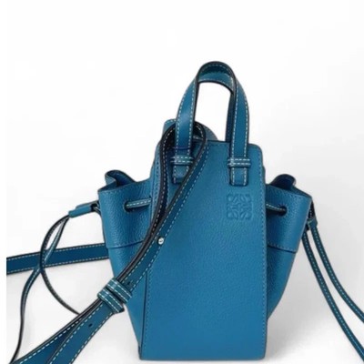 Loewe Mini Hammock Blue Grained Calfskin (pa072326a1r)