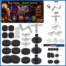 23PCS Cymbal Replacement Accessories Set - Felt Pads, Sleeves, Wing Nuts, Keys