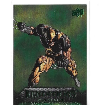 Marvel Card Wolverine 77 Green  /399 Fleer Upper Deck Renditions [NM]