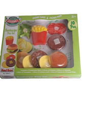 NIB Pretend Play Food LITTLE GOURMET HAMBURGER 10 PC. PLAY SET- Red Box
