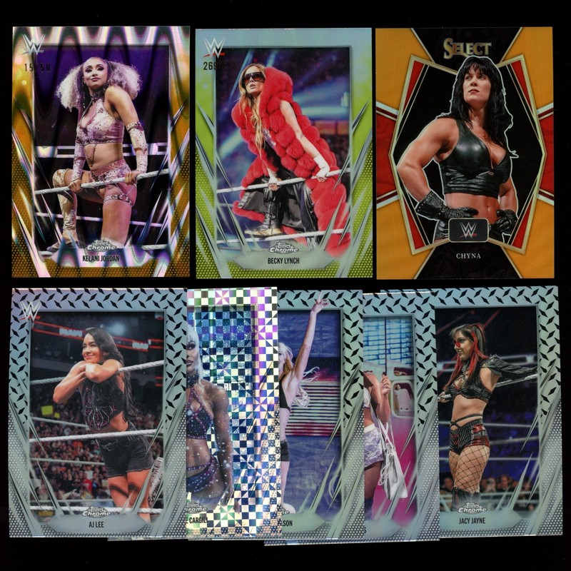 WWE 8 Card Lot! Kelani Jordan Gold /50 Becky Lynch /275 Chyna Select /35