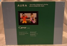 Aura Carver Gravel WiFi Digital Black Picture Frame 10.5"x2.1  x7.3 - Brand New