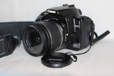 Canon EOS 400D DSLR Camera Black 18-55mm Lens Kit Battery Charger Strap 