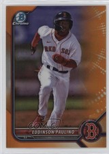 2022 Bowman Draft Chrome Orange Refractor 3/25 Eddinson Paulino #BDC-62 12po
