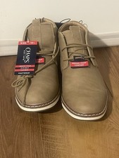 Chaps Men’s Tan Suede Oxford Dress Shoes – Size 10.5M – Leather Upper – EUC