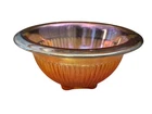 Vintage Marigold Iridescent Carnival Glass Ribbed Mixing Bowl 1940’s 9”x4”