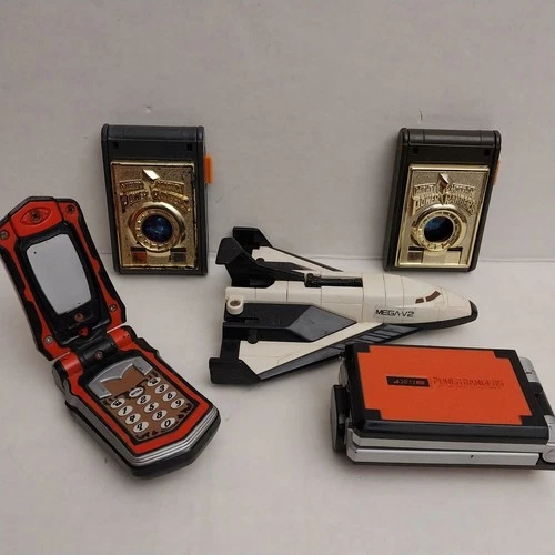 Vintage Power Rangers Lot of 5 ST-33 Flip Phones Morpher Space Shuttle