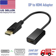 Display Port to HDMI Male Female Adapter Converter Cable DisplayPort DP to HDMI