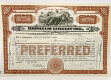 1922 Orpheum Circuit Inc. Stock Lion & Female Vignette - Theatre Vaudeville Era