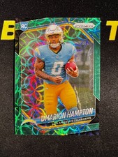 OMARION HAMPTON - 2025 Prizm Rookie - Los Angeles Chargers - Green Scope # /75