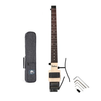Batking Electric Travel Headless Guitar W/Double Locking Tremolo Bridge/LegStand